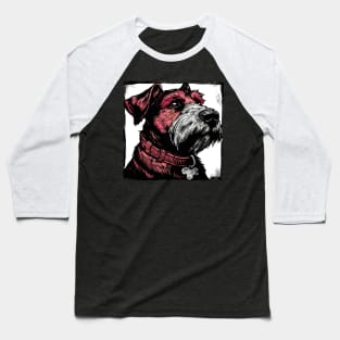 Retro Art Airedale Terrier Dog Lover Baseball T-Shirt